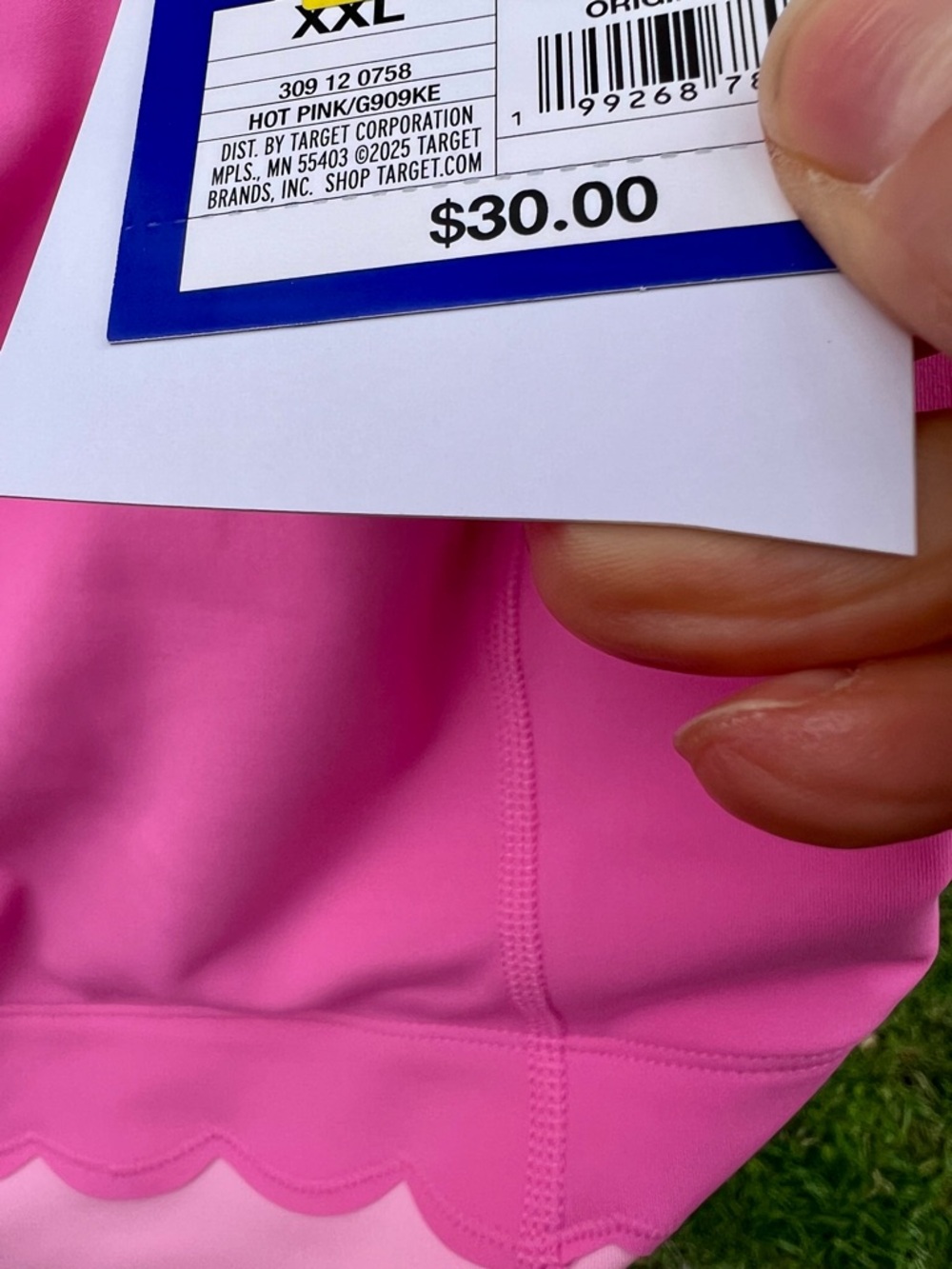 NWT Joy Lab Barbie Pink XXL athletic crop top yoga long sleeve off-shoulder - Picture 7 of 15